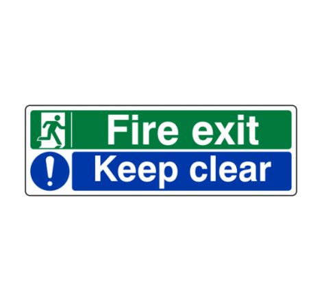 Fire Exit / Keep Clear Sign