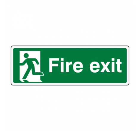 Final Fire Exit Man Left Sign