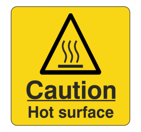 Caution Hot Surface Sign...