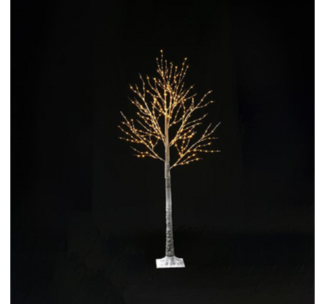 5FT LED BROWN TREE WITH SNOW